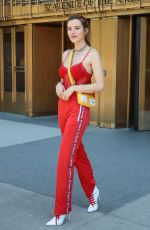 BELLA THORNE All in Red Leaves Her Hotel in New York 05/24/2018