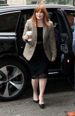 BRYCE DALLAS HOWARD Arrives at Chris Evans Breakfast Show in London 05/25/2018