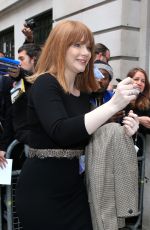 BRYCE DALLAS HOWARD Arrives at Chris Evans Breakfast Show in London 05/25/2018