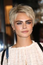 CARA DELEVINGNE at Longchamp Fifth Avenue Store Opening in New York 05/03/2018