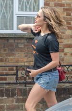 CAROLINE FLACK in Denim Shorts Out in London 05/23/2018