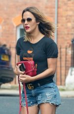 CAROLINE FLACK in Denim Shorts Out in London 05/23/2018