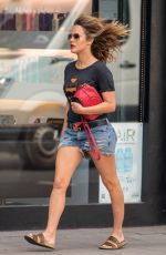 CAROLINE FLACK in Denim Shorts Out in London 05/23/2018