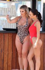 CHANTELLE CONNELLY and LOIS MOLLOY in Swimsuits at a Pool in Marbella 05/08/2018