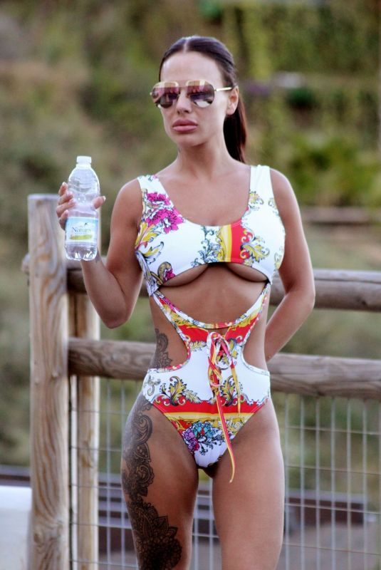 CHANTELLE CONNELLY in Swimsuit at a Pool in Marbella 05/17/2018