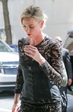 CHARLIZE THERON Arrives at Her Hotel in New York 05/03/2018