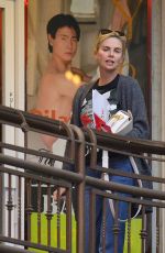 CHARLIZE THERON Leaves a Sushi Restaurant in Los Angeles 05/11/2018