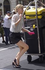 CHARLIZE THERON Leaves Her Hotel in New York 05/04/2018