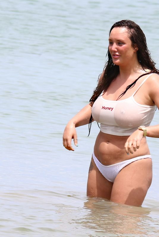 CHARLOTTE CROSBY in Bikini at a Beach in St Lucia 05/16/2018