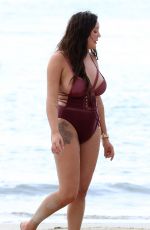 CHARLOTTE CROSBY in Bikini on the Beach in St Lucia 05/16/2018