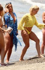 CHLOE and LAURYN GOODMAN, GABBY ALLEN and TYNE-LEXY CLARSON at a Beach in Marbella 05/26/2018