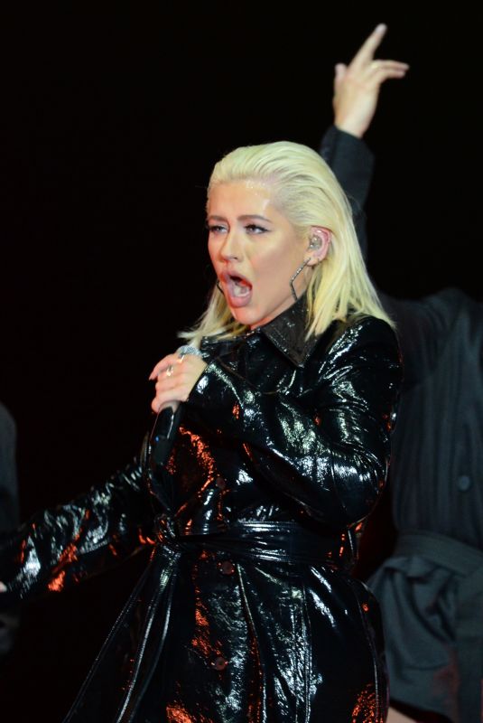CHRISTINA AGUILERA Performs at Formula 1 World Championship in Azerbaijan 04/18/2018