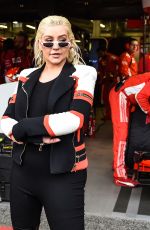 CHRISTINA AQUILERA at Formula 1 Grand Prix of Azerbaijan in Baku 04/29/2018