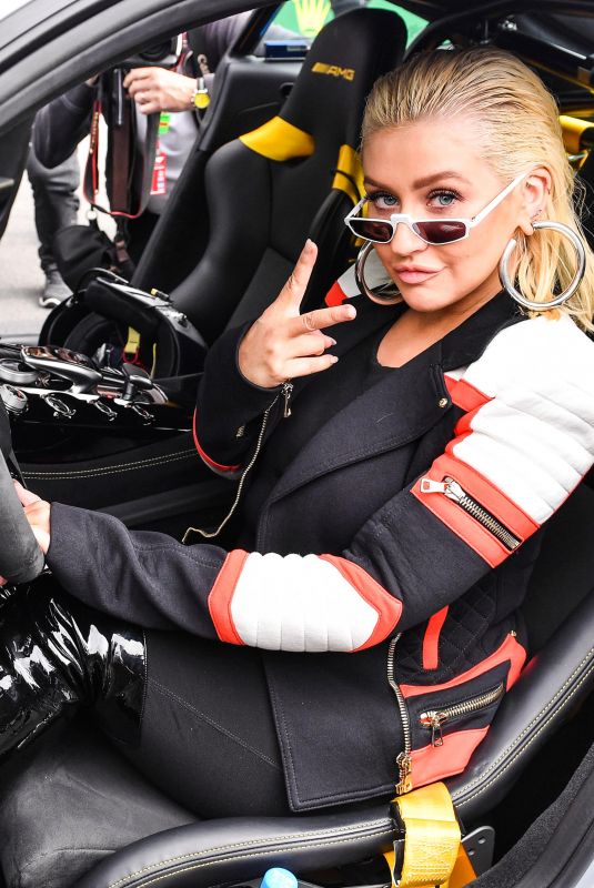 CHRISTINA AQUILERA at Formula 1 Grand Prix of Azerbaijan in Baku 04/29/2018