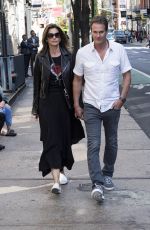 CINDY CRAWFORD and Rande Gerber Leaves Their Hotel in New York 05/09/2018