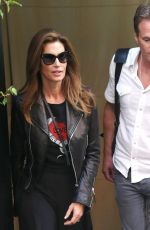 CINDY CRAWFORD and Rande Gerber Leaves Their Hotel in New York 05/09/2018