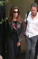 CINDY CRAWFORD and Rande Gerber Leaves Their Hotel in New York 05/09/2018