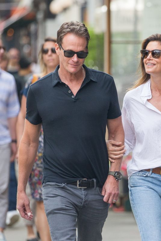 CINDY CRAWFORD and Rande Gerber Out in New York 05/05/2018