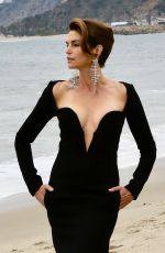 CINDY CRAWFORD on the Set of a Photoshoot at a Beach in Malibu 05/24/2018