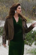 CINDY CRAWFORD on the Set of a Photoshoot at a Beach in Malibu 05/24/2018