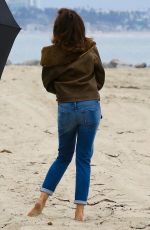 CINDY CRAWFORD on the Set of a Photoshoot at a Beach in Malibu 05/24/2018