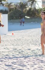 CLAUDIA ROMANI and MELISSA LORI in Bikinis at a Beach in Miami 05/13/2018