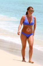 COLLEN ROONEY in Blue Bikni on the Beach in Barbados 05/22/2018