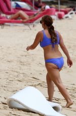 COLLEN ROONEY in Blue Bikni on the Beach in Barbados 05/22/2018