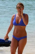 COLLEN ROONEY in Blue Bikni on the Beach in Barbados 05/22/2018