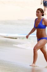 COLLEN ROONEY in Blue Bikni on the Beach in Barbados 05/22/2018