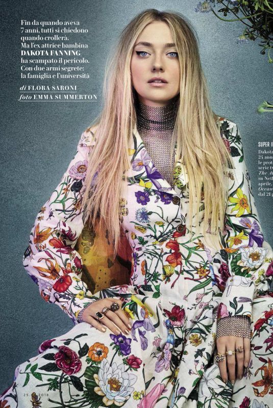 DAKOTA FANNING for Vanity Fair Magazine, Italy April 2018