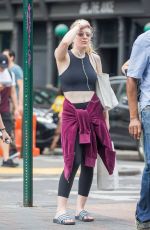 DAKOTA FANNING Leaves a Gym in New York 05/04/2018