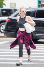 DAKOTA FANNING Leaves a Gym in New York 05/04/2018