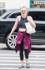 DAKOTA FANNING Leaves a Gym in New York 05/04/2018