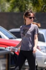 DAKOTA JOHNSON Arrives at Yoga Class in Los Angeles 05/03/2018