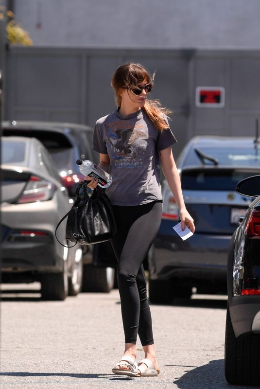 DAKOTA JOHNSON Arrives at Yoga Class in Los Angeles 05/03/2018