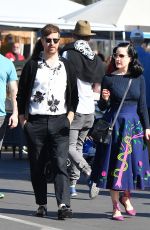 DITA VON TEESE and Adam Rajcevich Shopping at Flea Market in Los Angeles 05/24/2018