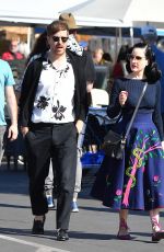 DITA VON TEESE and Adam Rajcevich Shopping at Flea Market in Los Angeles 05/24/2018