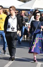 DITA VON TEESE and Adam Rajcevich Shopping at Flea Market in Los Angeles 05/24/2018