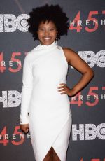 DOMINIQUE FISHBACK at Fahrenheit 451 Premiere in New York 05/08/2018