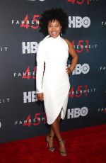 DOMINIQUE FISHBACK at Fahrenheit 451 Premiere in New York 05/08/2018