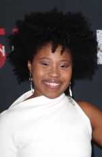 DOMINIQUE FISHBACK at Fahrenheit 451 Premiere in New York 05/08/2018