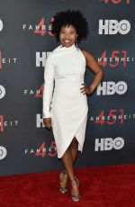 DOMINIQUE FISHBACK at Fahrenheit 451 Premiere in New York 05/08/2018