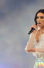 DUA LIPA Performs at Champions League Final in Kiev 05/26/2018