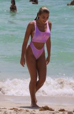 ELISA DE PANICIS in Swimsuit on the Bach in Miami 05/27/2018