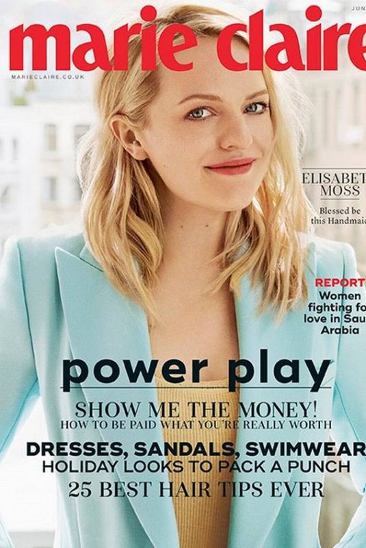 ELISABETH MOSS in Marie Claire Magazine, June 2018 Issue