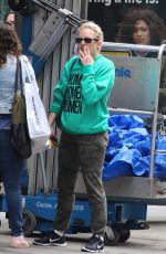 ELISABETH MOSS on the Set of Her Upcoming Movie in New York 05/14/2018
