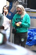 ELISABETH MOSS on the Set of Her Upcoming Movie in New York 05/14/2018