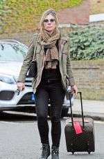 ELIZABETH HURLEY Arrives at Her Home in London 05/02/2018
