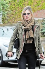 ELIZABETH HURLEY Arrives at Her Home in London 05/02/2018
